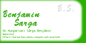 benjamin sarga business card