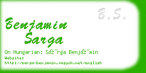 benjamin sarga business card